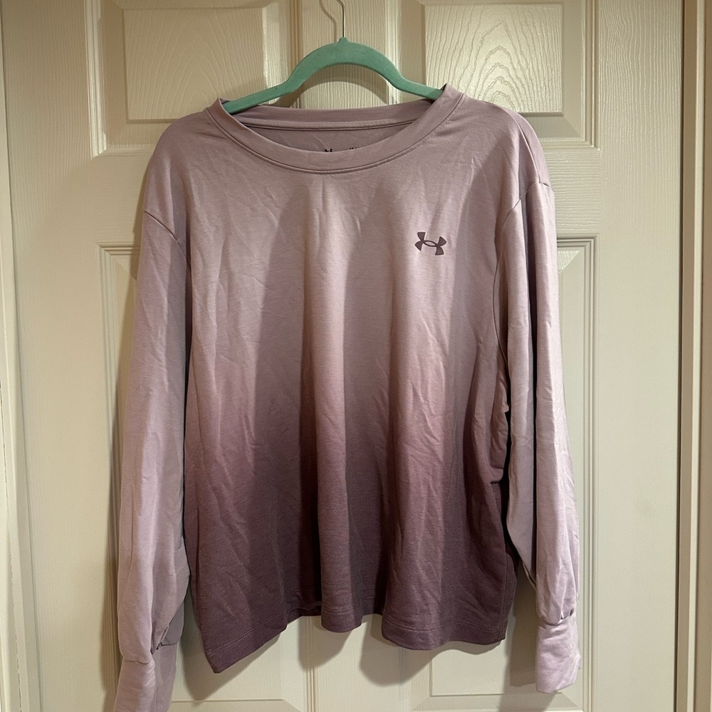 Under Armour Mauve Ombre Long Sleeve Performance Top